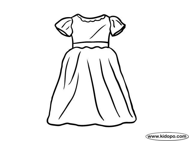 Coloring Pages Of Dresses
 Dress Coloring Pages For Girls – Color Bros