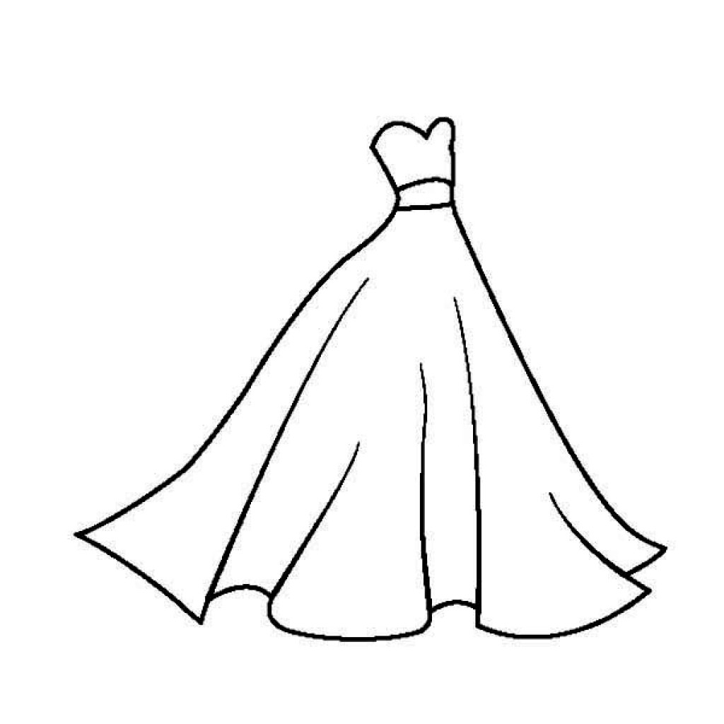 Coloring Pages Of Dresses
 Dress Coloring Pages for Girls coloringsuite