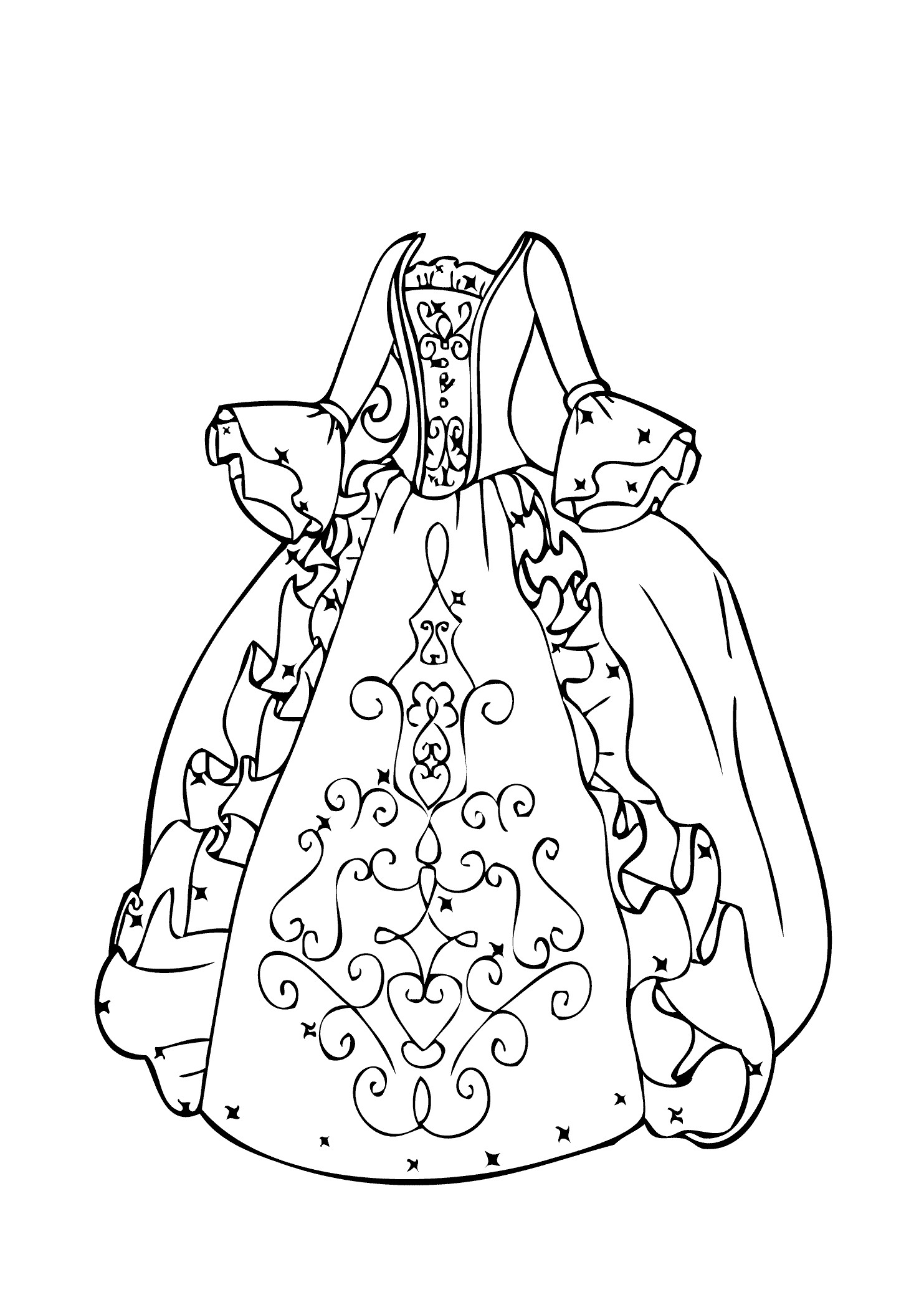 Coloring Pages Of Dresses
 Free Printable Coloring Pages Disney Tinkerbell Doll