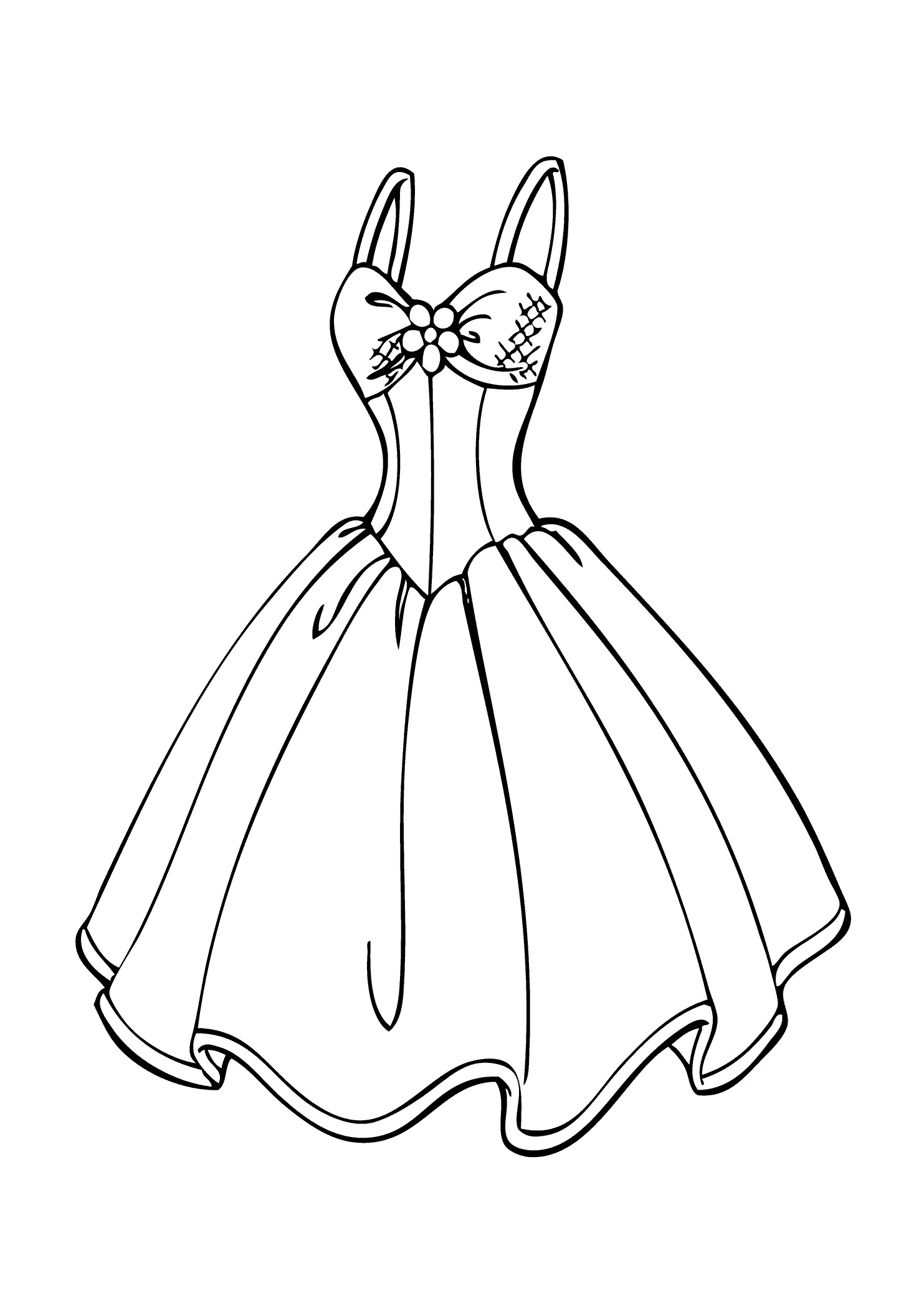 Coloring Pages Of Dresses
 Dress Coloring Pages Bestofcoloring