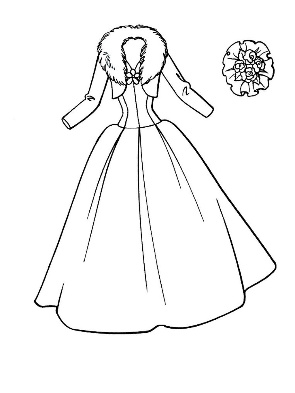 Coloring Pages Of Dresses
 Fancy La s In Dresses Coloring Pages