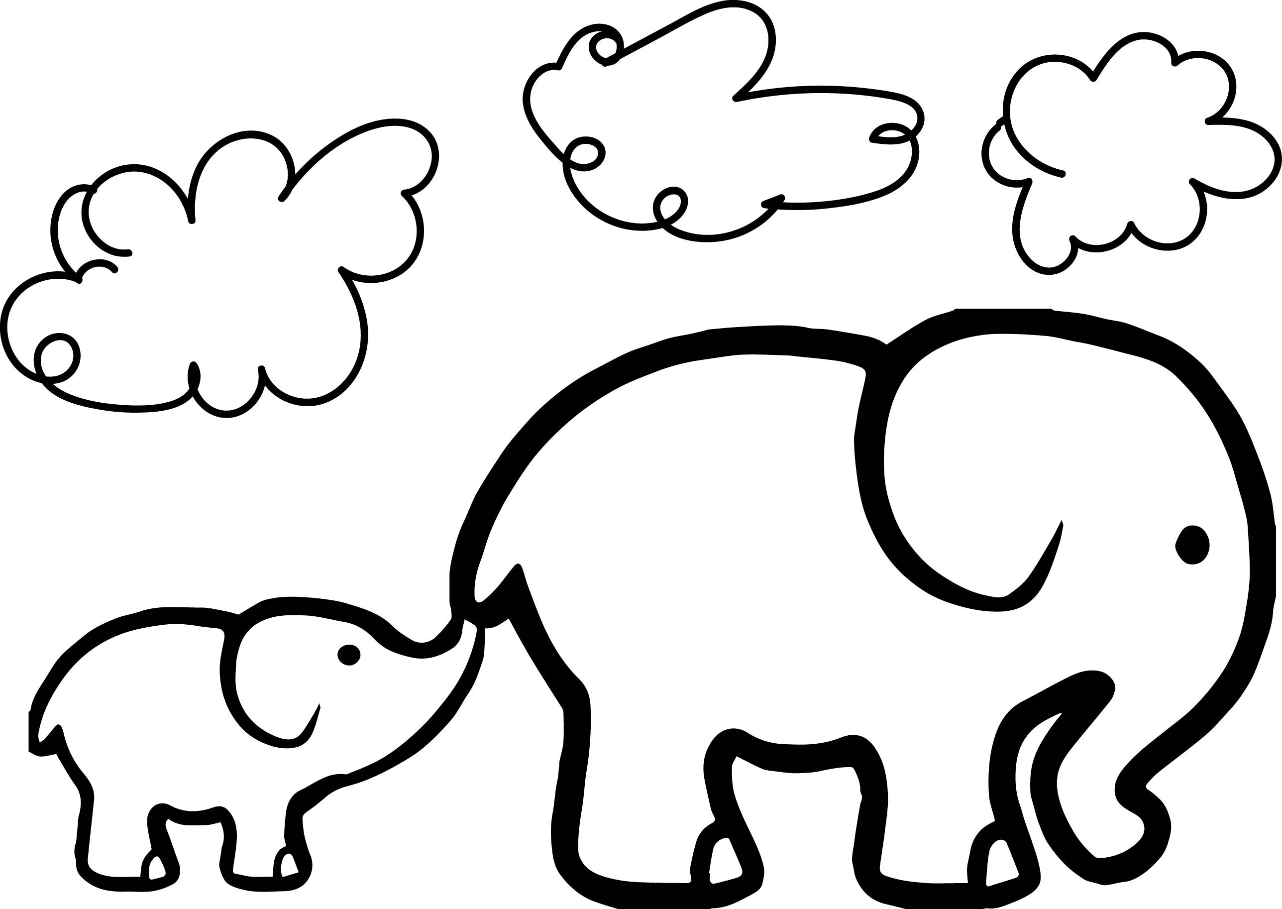 Coloring Pages Of Elephants
 Baby Elephant Coloring Pages coloringsuite