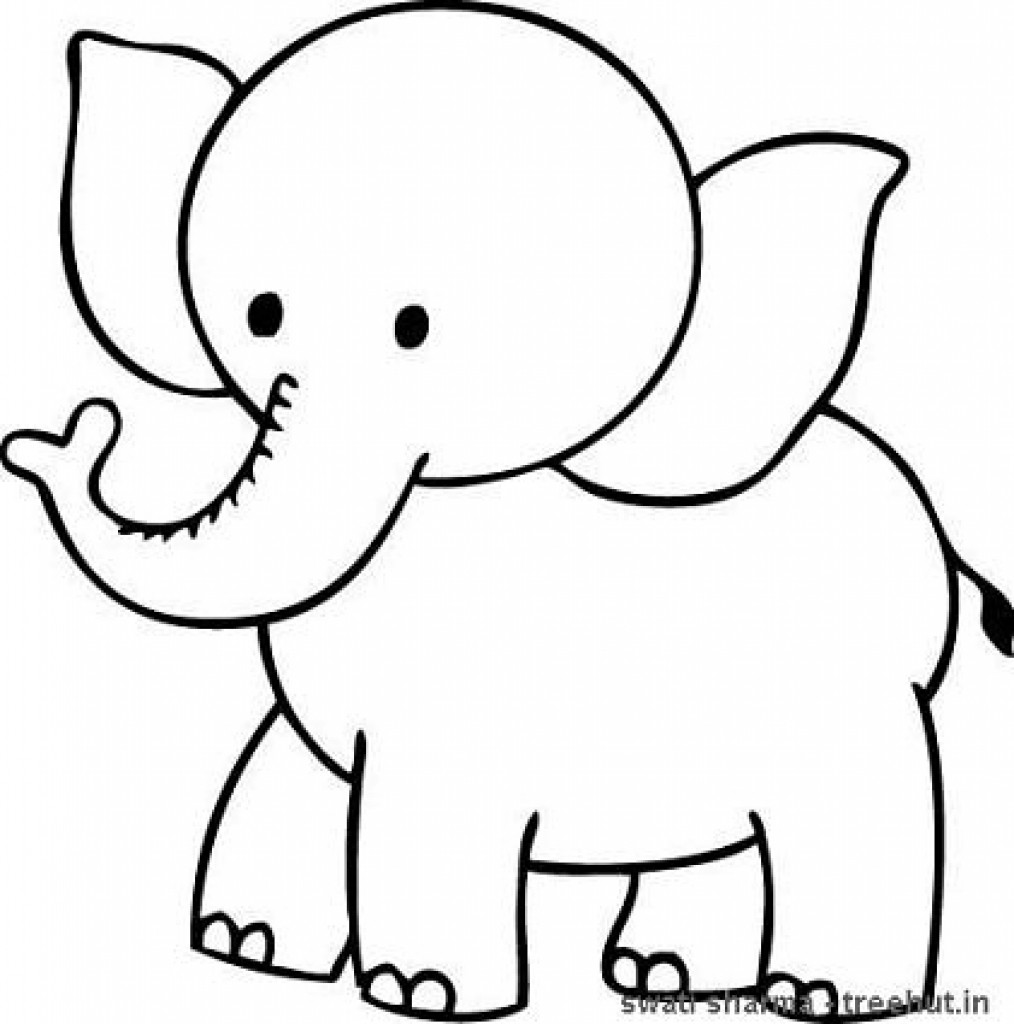 Coloring Pages Of Elephants
 Printable Baby Elephant Coloring Pages coloringsuite