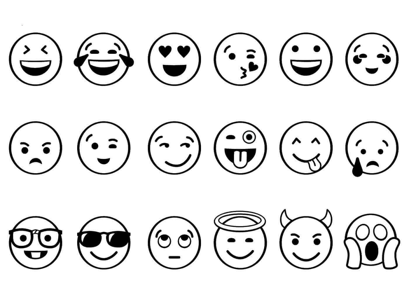 Coloring Pages Of Emojis
 Free Printable Emoji Coloring Pages