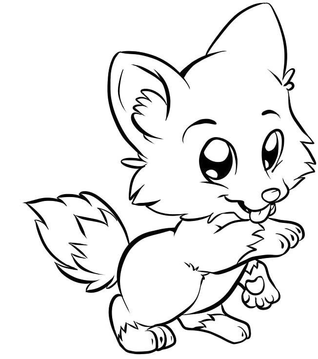 Coloring Pages Of Foxes
 A Very Cute Fox Kids Coloring Pages