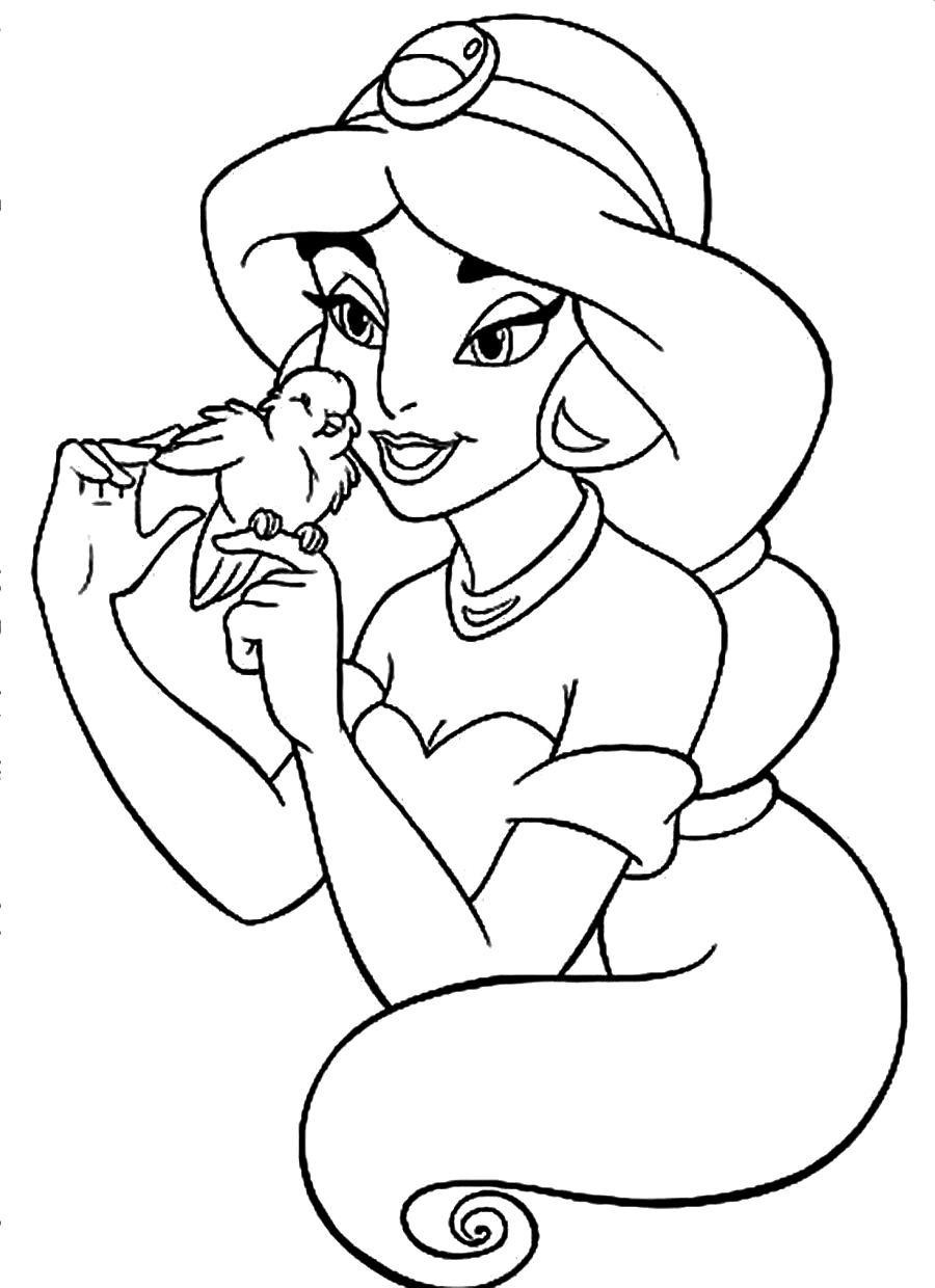 Coloring Pages Of Kids
 Free Printable Jasmine Coloring Pages For Kids Best