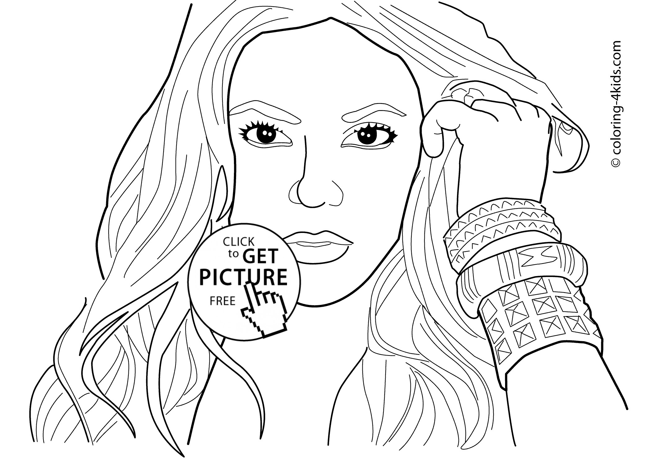 Coloring Pages Of People
 Shakira coloring pages for kids printable free coloring books