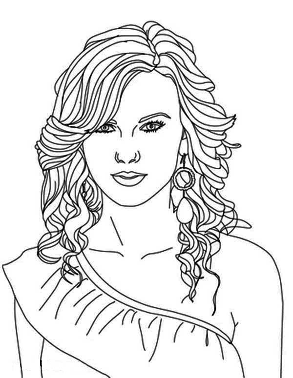 Coloring Pages Of People
 Taylor Swift Coloring Pages Bestofcoloring