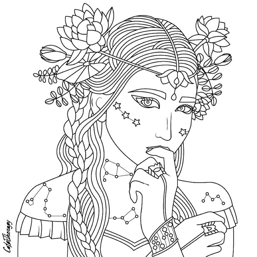 Coloring Pages Of People
 Beauty coloring page