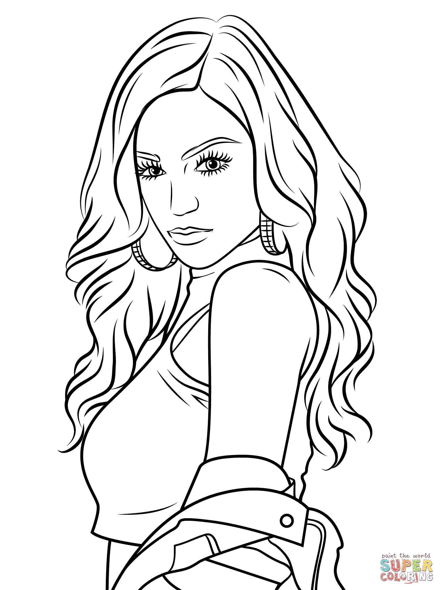 Coloring Pages Of People
 Cher Lloyd coloring page