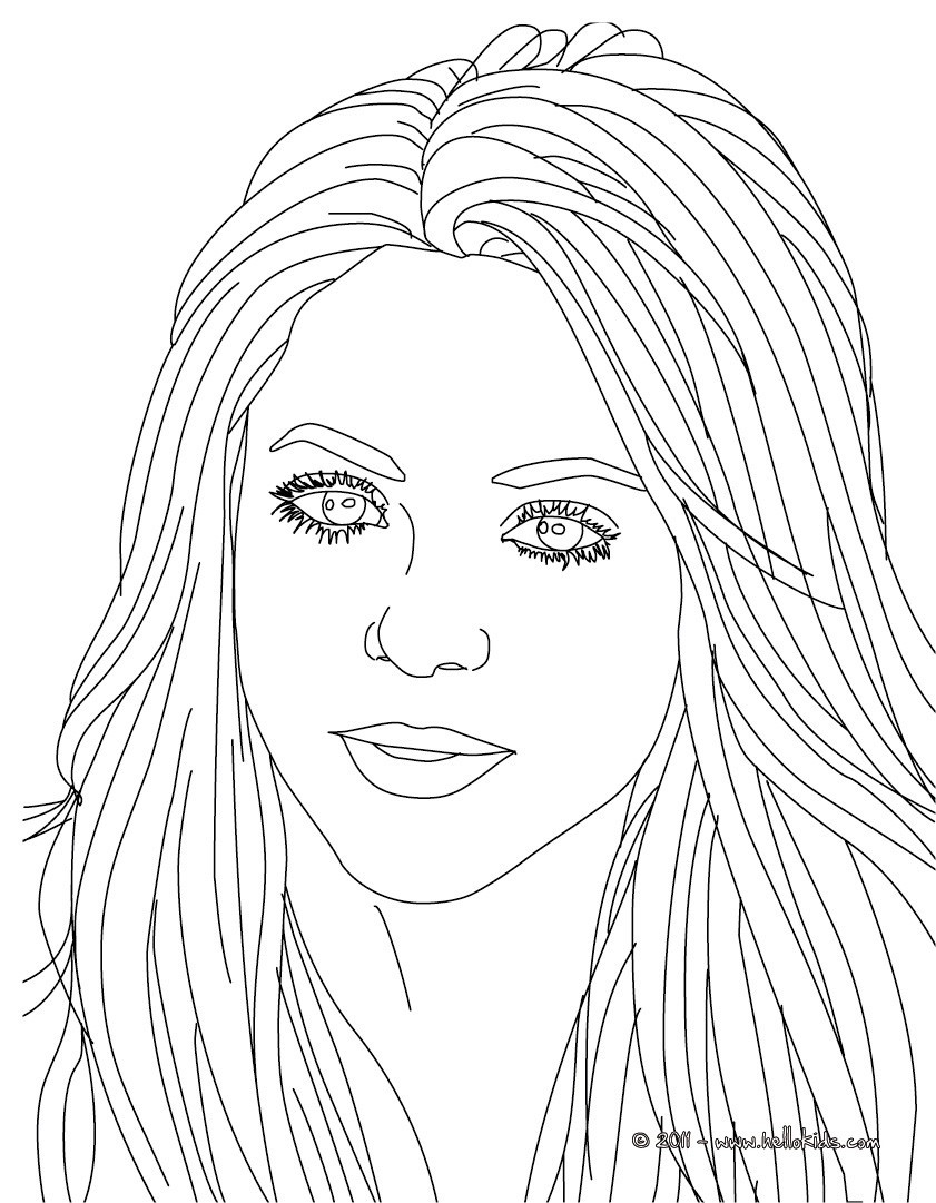 Coloring Pages Of People
 Shakira songwriter coloring pages Hellokids