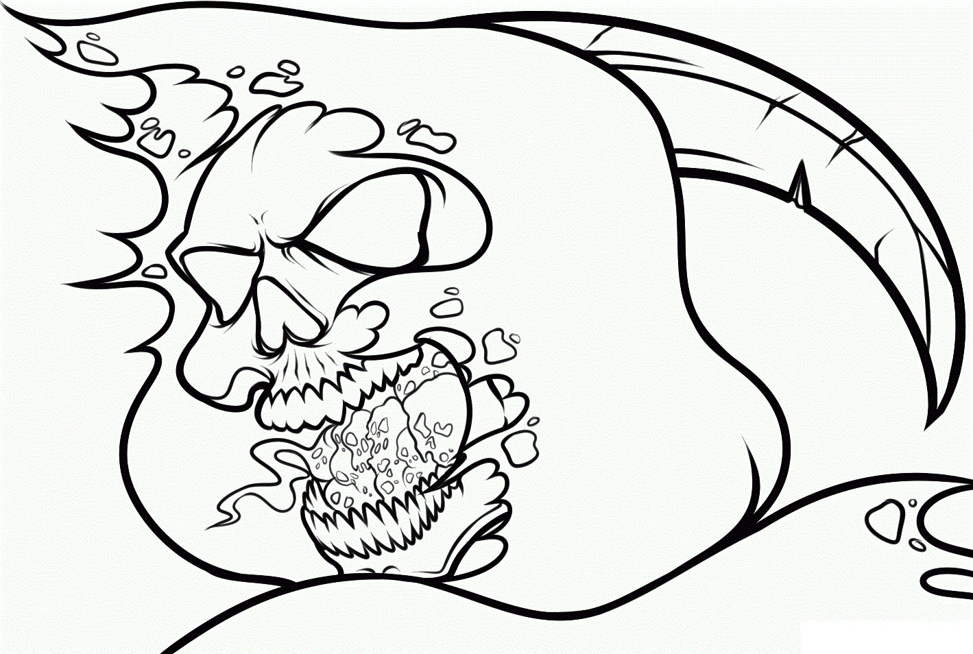 Coloring Pages Of Skulls
 Free Printable Skull Coloring Pages For Kids