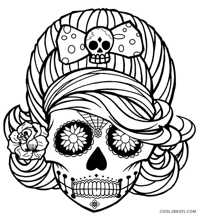 Coloring Pages Of Skulls
 Printable Skulls Coloring Pages For Kids