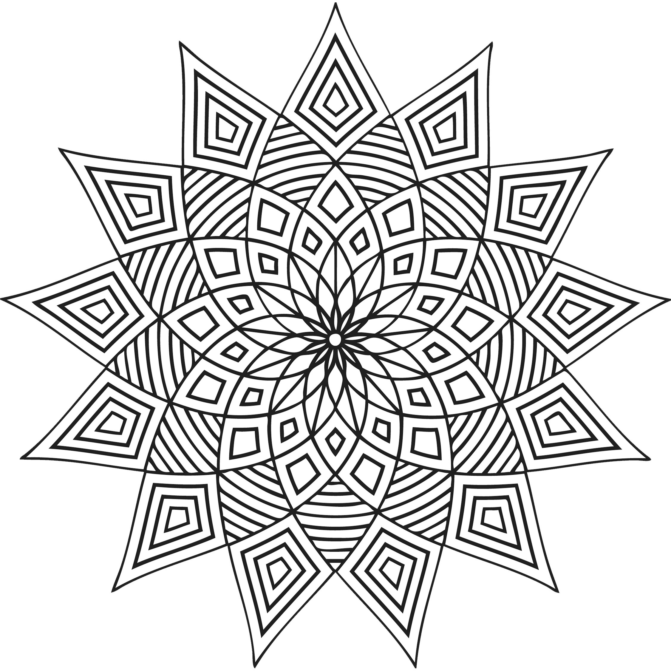 Coloring Pages Patterns
 Free Printable Geometric Coloring Pages For Kids