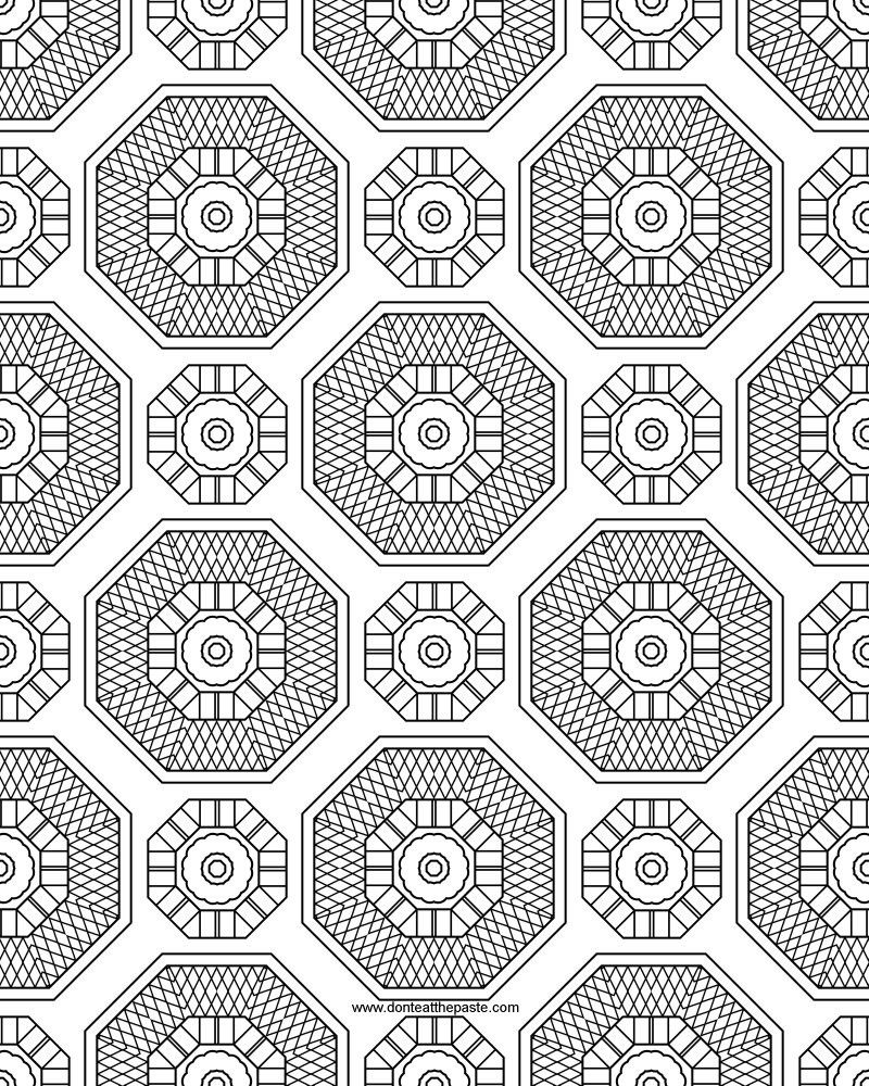 Coloring Pages Patterns
 Free Coloring Pages Difficult Patterns