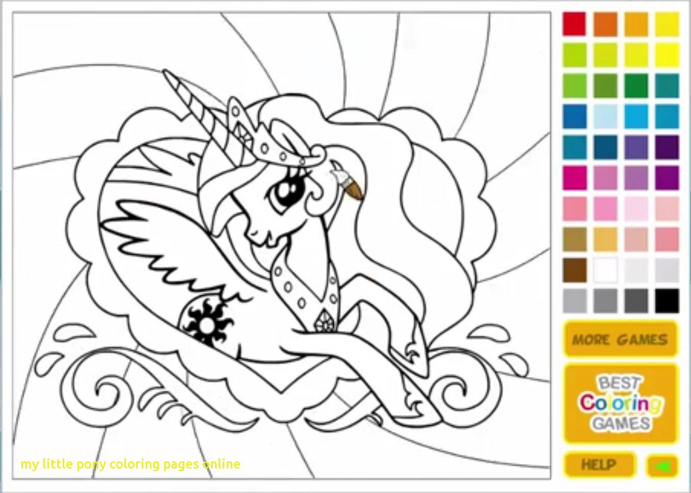 Coloring Pages To Color Online For Free
 My Little Pony Coloring Pages line