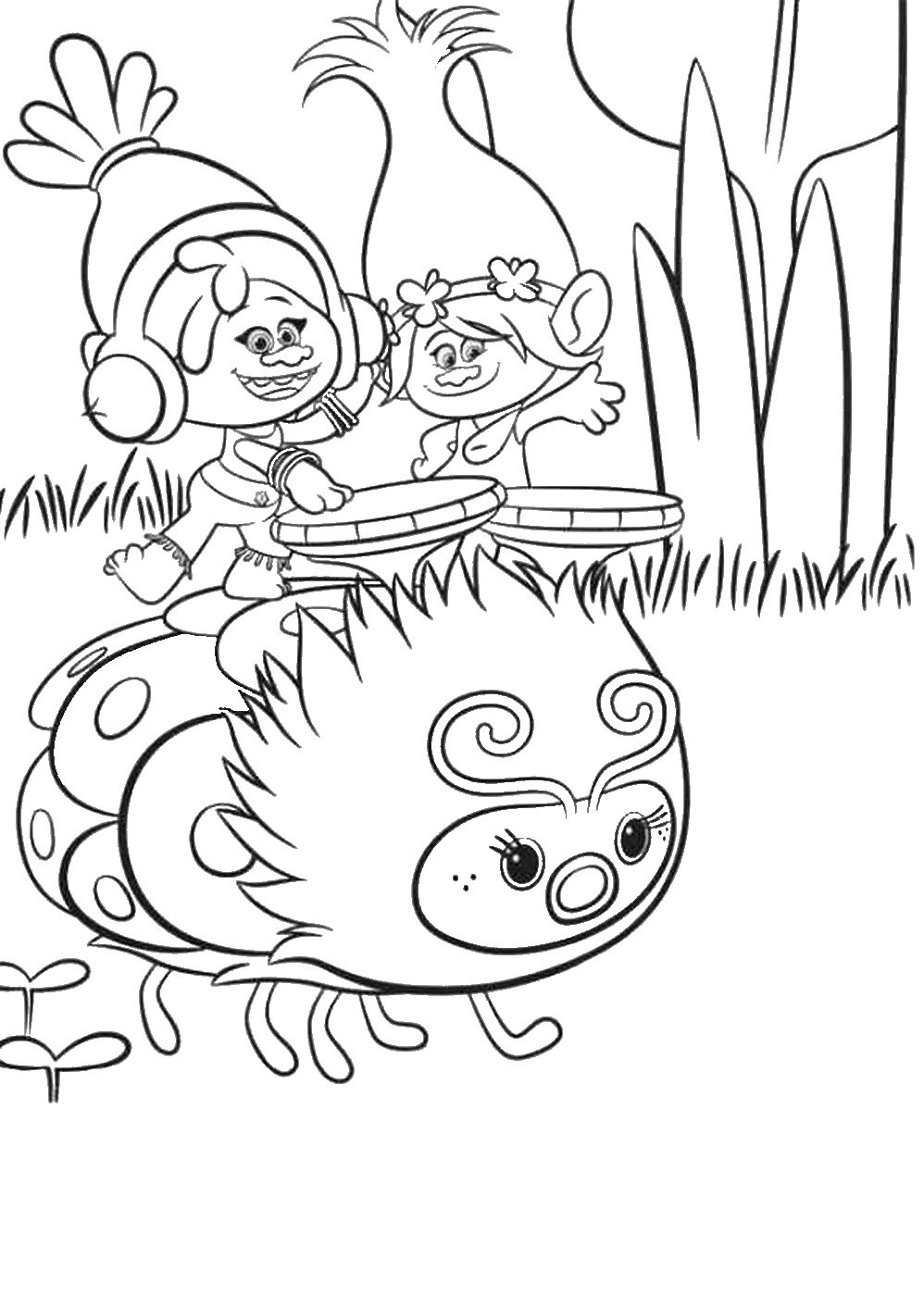 Coloring Pages Trolls
 Trolls Holiday movie Coloring Pages
