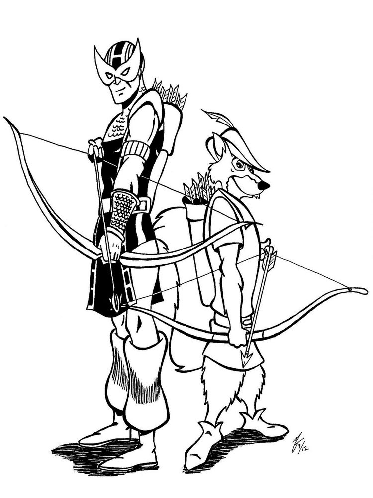 Coloring Sheets For Boys Hawk
 Hawkeye coloring pages Free Printable Hawkeye coloring pages