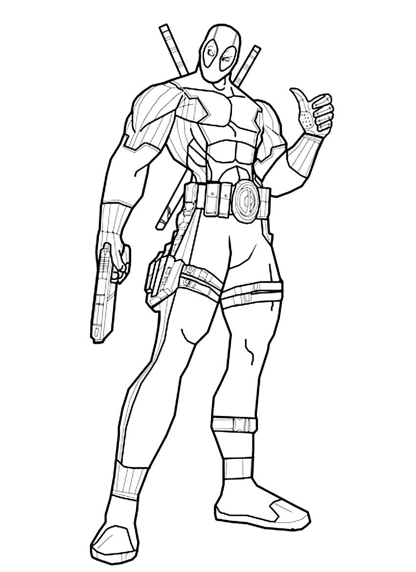Coloring Sheets For Boys Lamber
 Deadpool Coloring Pages for boys