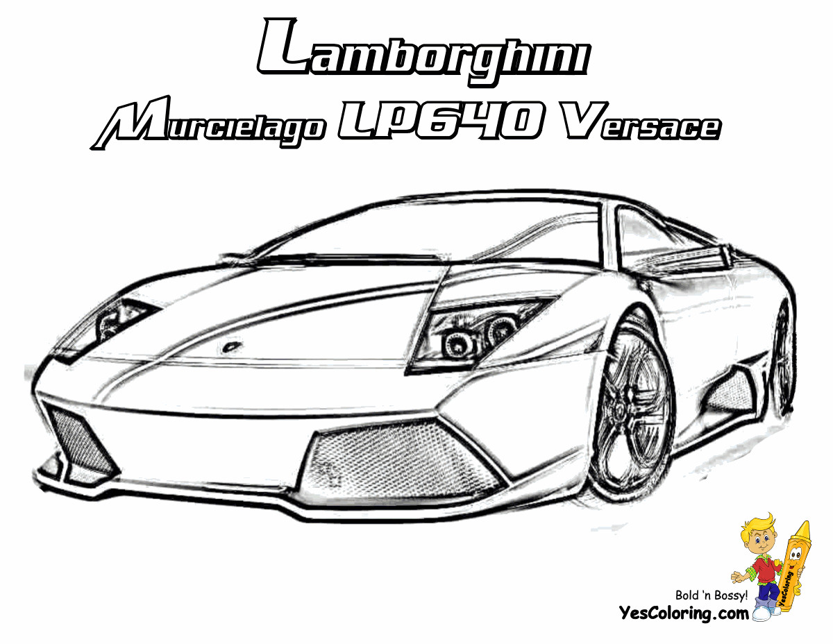 Coloring Sheets For Boys Lamborghini
 Rich Relentless Lamborghini Cars Coloring