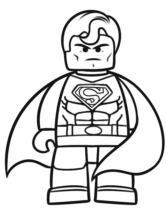 Coloring Sheets For Boys Lego
 lego superman coloring pages