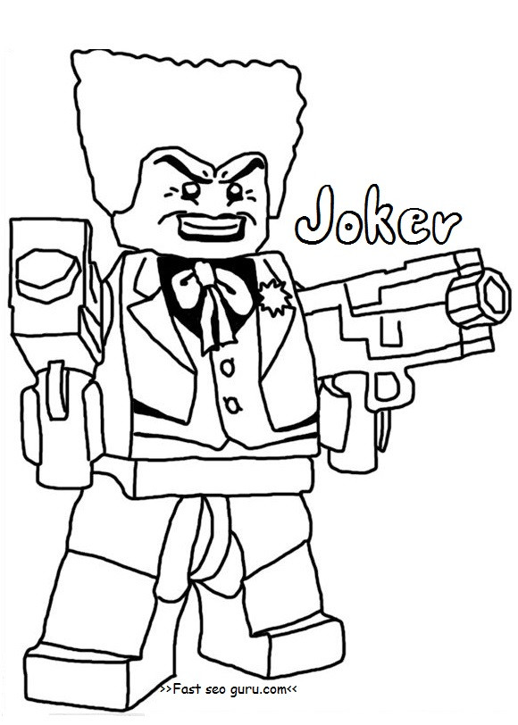 Coloring Sheets For Boys Lego
 Printable lego batman joker coloring pages for boy