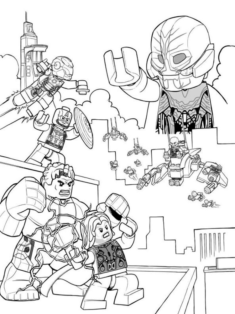 Coloring Sheets For Boys Marvel
 Lego Marvel coloring pages Free Printable Lego Marvel