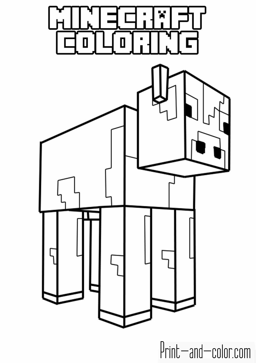 Coloring Sheets For Boys Minecrfat
 Minecraft coloring pages