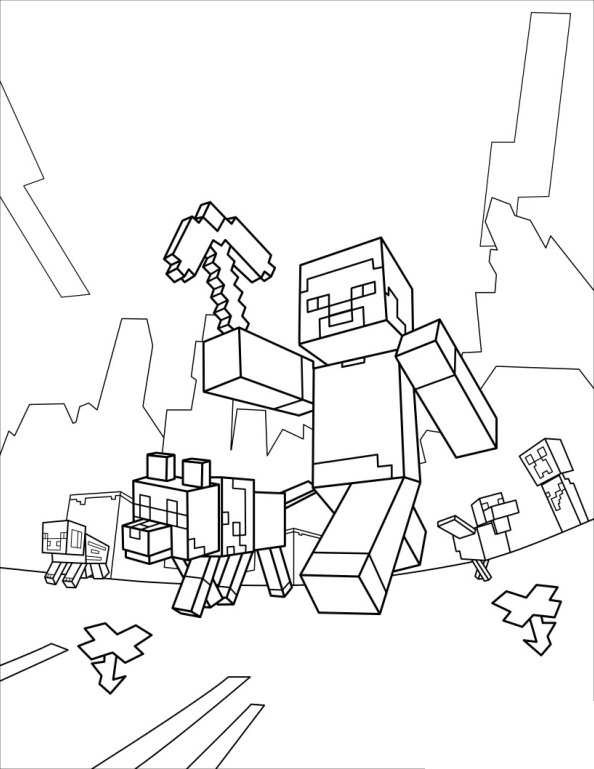 Coloring Sheets For Boys Minecrfat
 Kids n fun