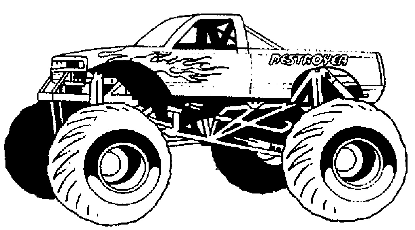 Coloring Sheets For Boys Monster Truck
 14 coloring pictures monster truck Print Color Craft