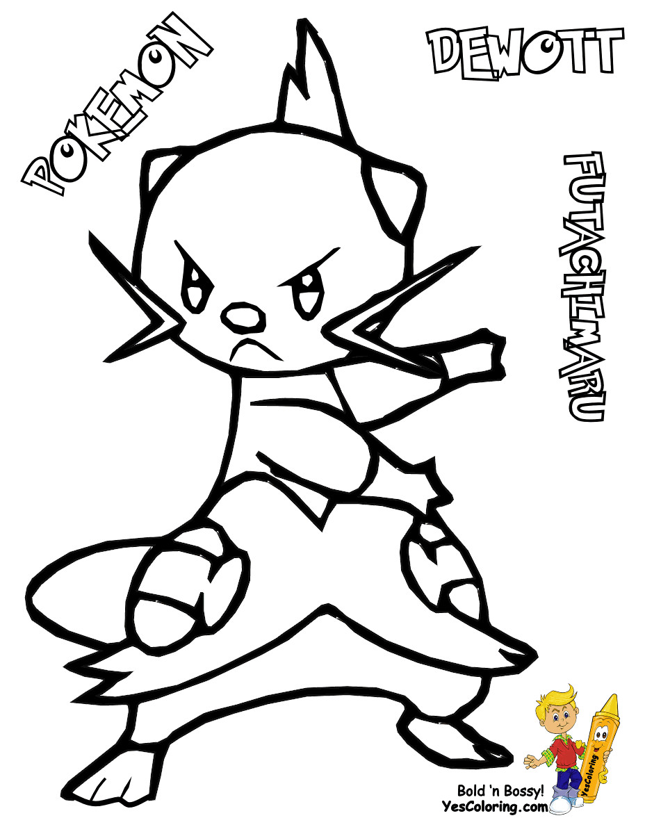 Coloring Sheets For Boys Pokemon
 Sharp Pokemon Black White Coloring