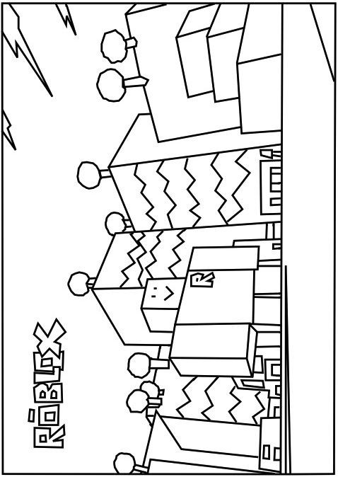 Coloring Sheets For Boys Roblox
 A printable Neighborhood of Robloxia coloring page