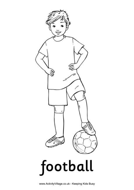 Coloring Sheets For Boys Soccer
 Football Boy Colouring Page