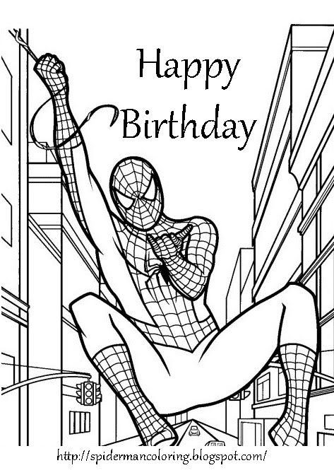 Best ideas about Coloring Sheets For Boys Spiderman
. Save or Pin Free Printable Coloring Birthday Cards for boys Now.