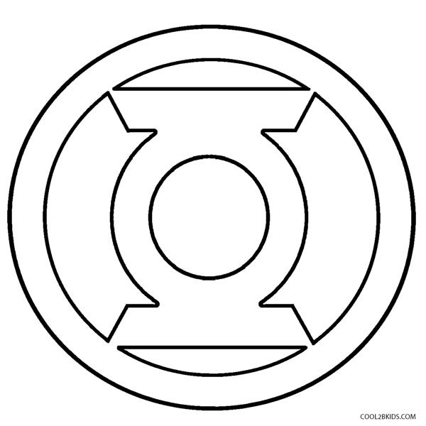 Coloring Sheets For Boys Superhero Logos
 Green Lantern Logo Coloring Page