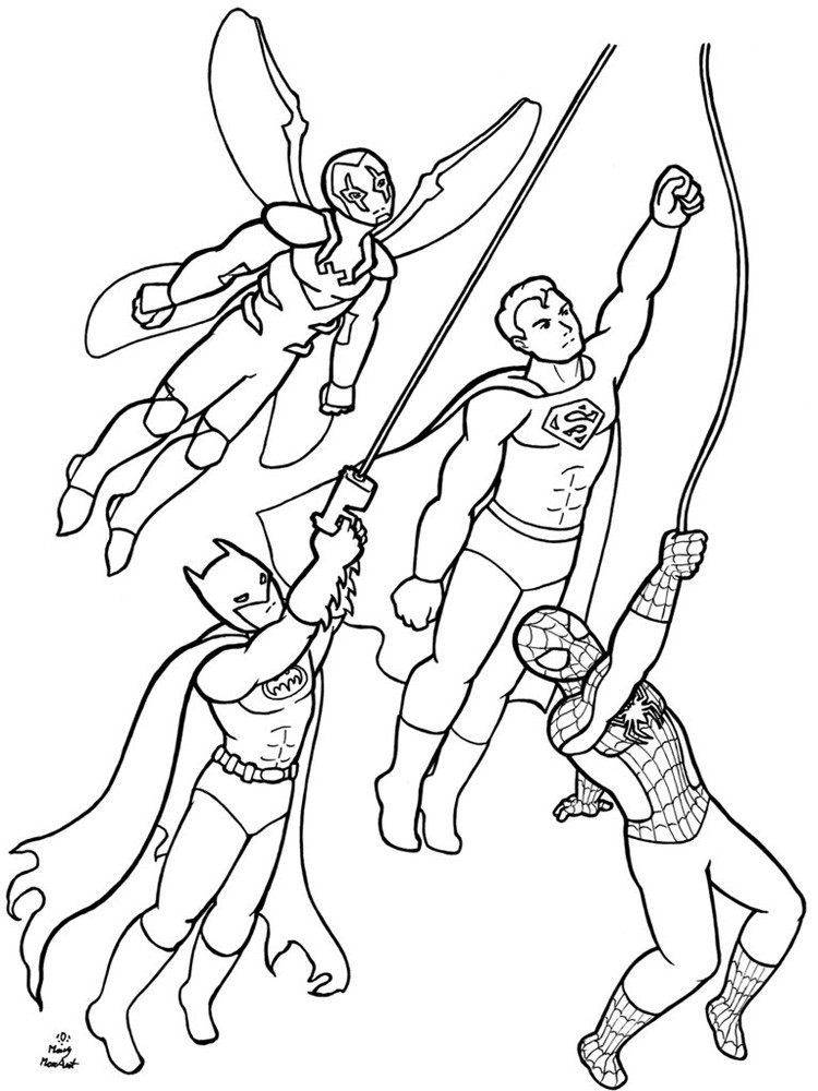 Coloring Sheets For Boys Superheros
 DC Superhero coloring pages Free Printable DC Superhero