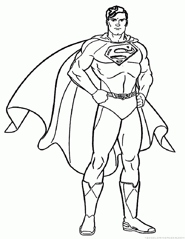 Coloring Sheets For Boys Superman
 Superhero Coloring Pages