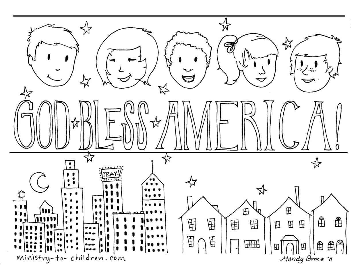 Best ideas about Coloring Sheets For Girls 9 - 11
. Save or Pin "God Bless America" Coloring Page Now.
