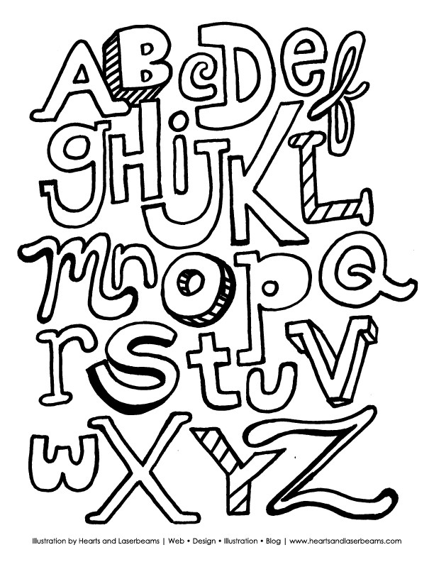 Coloring Sheets For Girls Abc Coloring Sheets
 The ABC Letters Free Printable Alphabet Coloring Book Page