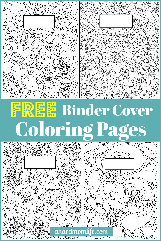 Coloring Sheets For Girls Binders
 Free Binder Cover Coloring Pages A Hard Mom Life