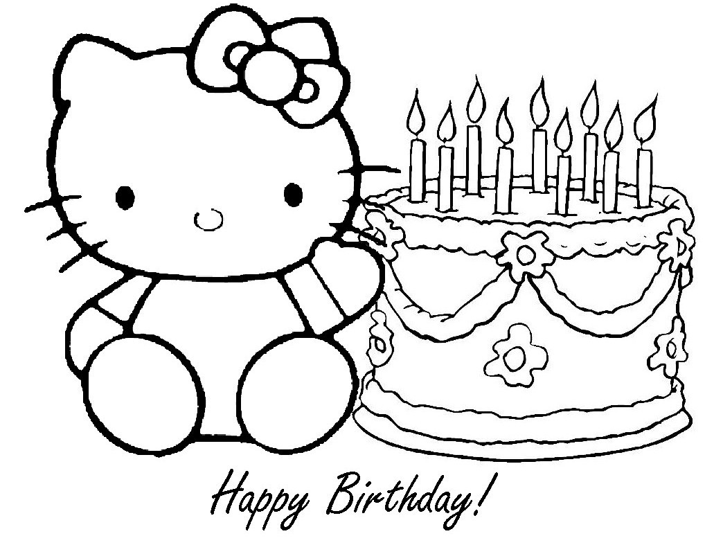 Coloring Sheets For Girls Birtdey
 happy birthday coloring pages for girls
