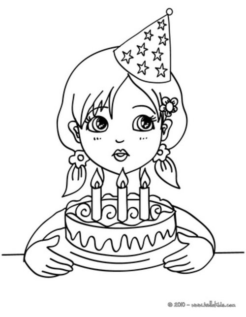 Coloring Sheets For Girls Birtdey
 Girl Birthday Coloring Pages For Kids Disney Coloring Pages