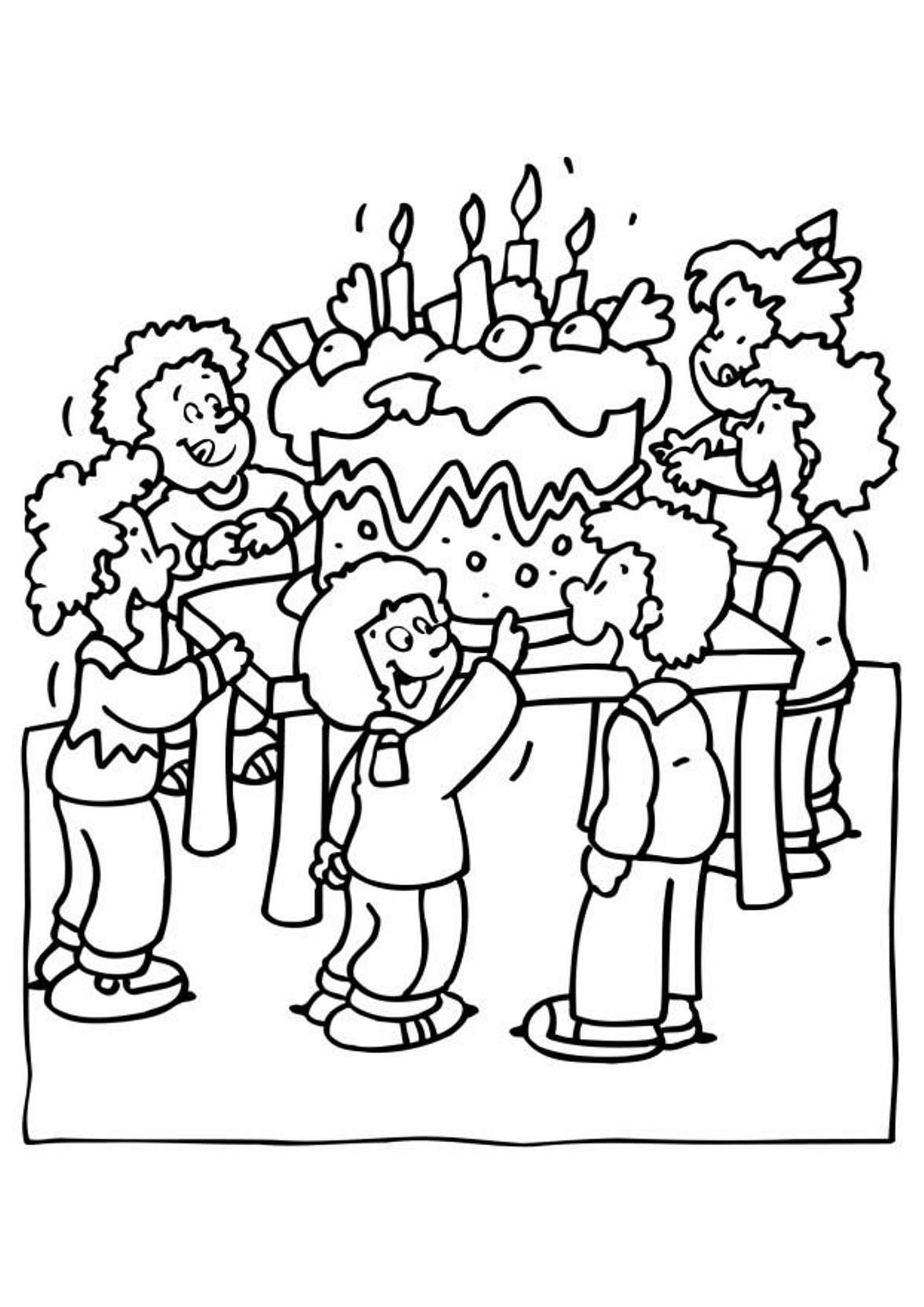 Coloring Sheets For Girls Birtdey
 Party Birthday Coloring Pages For Kids