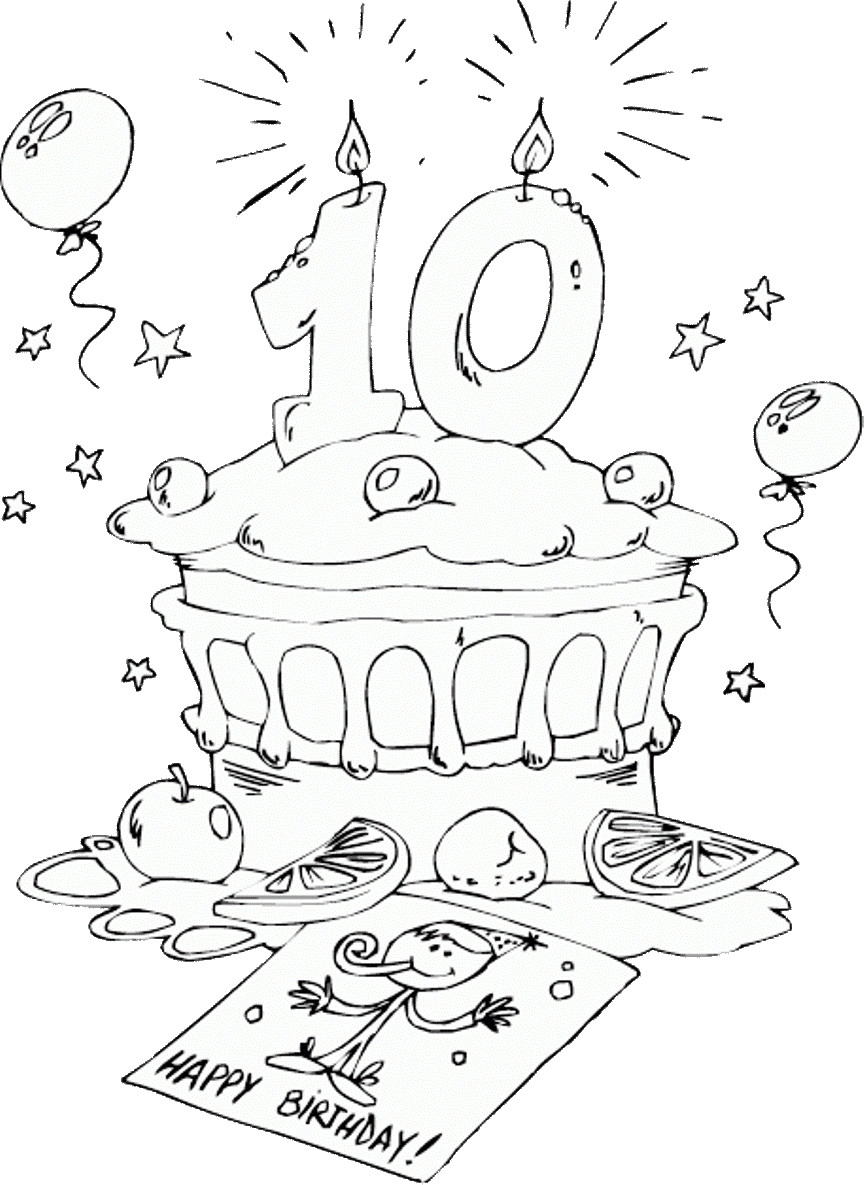 Coloring Sheets For Girls Birthday 10
 20 Gambar Mewarnai Kue Ulang Tahun Untuk Anak PAUD dan TK