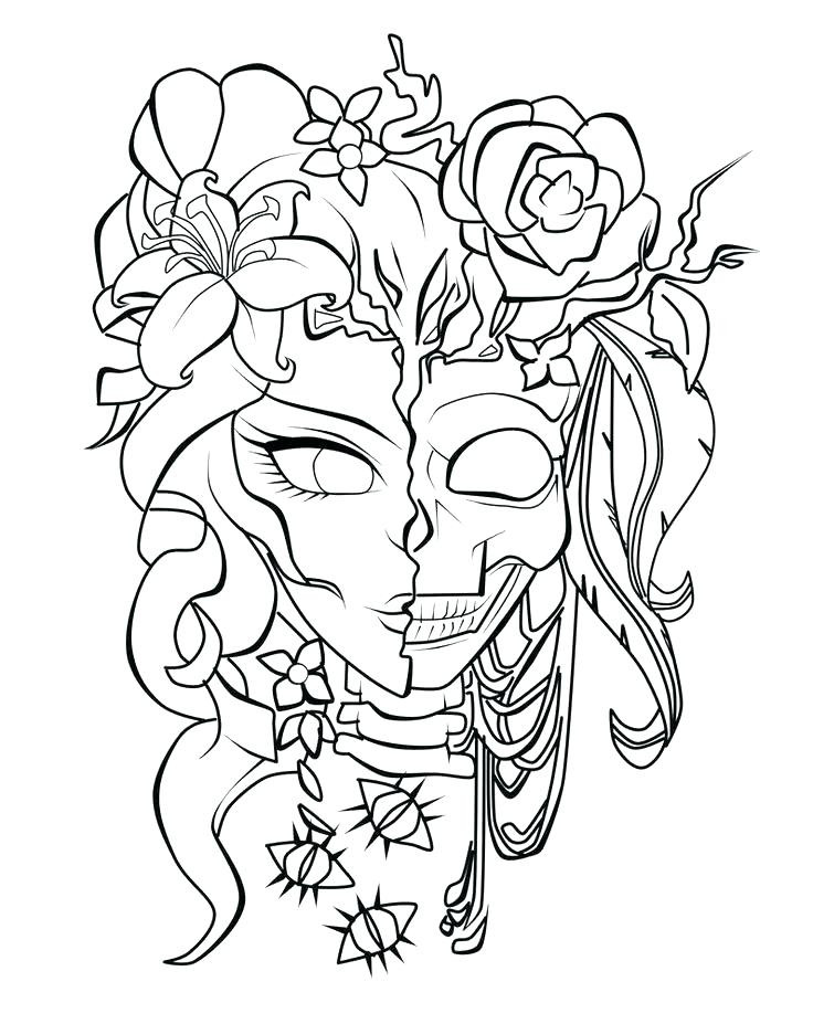 Coloring Sheets For Girls Flower With The Name Laci
 Sugar Skull Coloring Pages Pdf Free Download Gallery