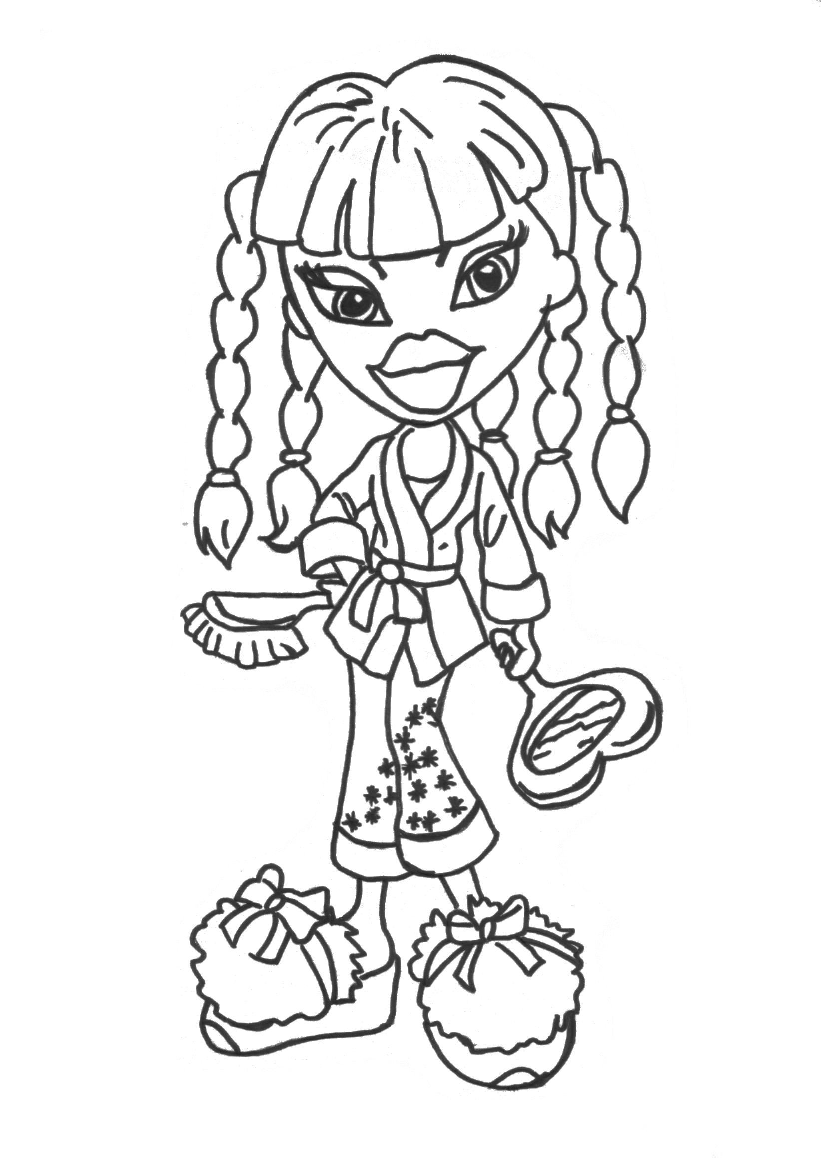 Coloring Sheets For Girls Free Printable
 Free Printable Bratz Coloring Pages For Kids