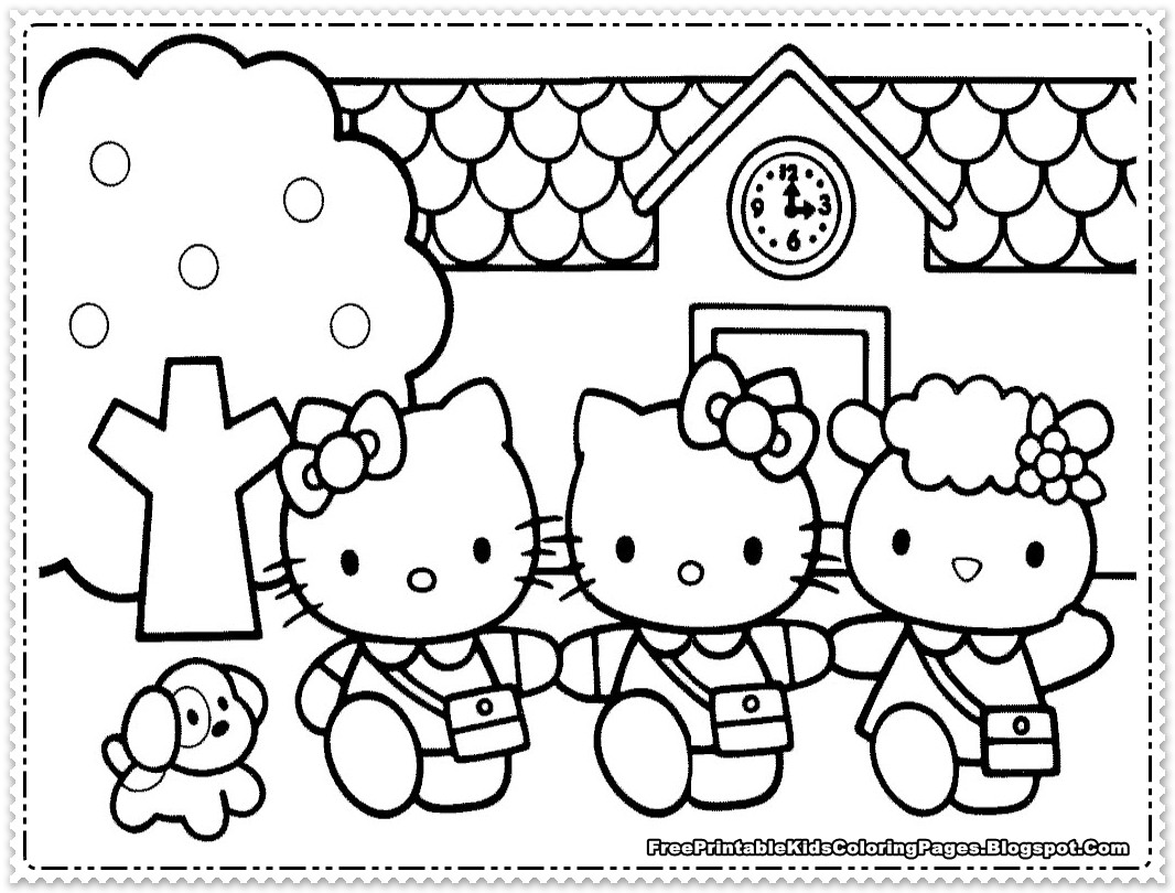 Coloring Sheets For Girls Hello Kitty
 Hello Kitty Coloring Pages For Girls Free Printable Kids