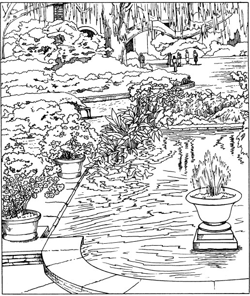 Coloring Sheets For Girls Landscapes
 Pleasant view of some attractive Gardens 17 Gardens