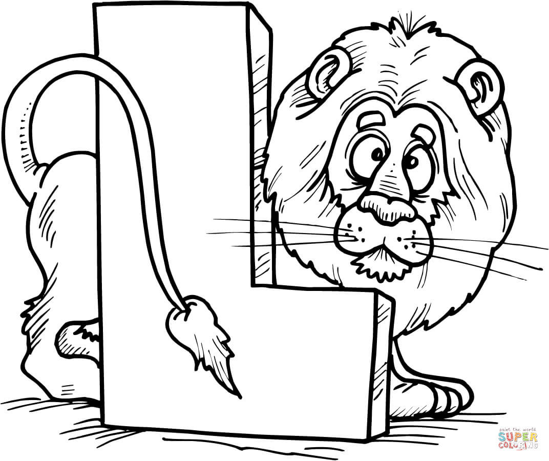 Coloring Sheets For Girls Letter L
 Letter L is for Lion coloring page