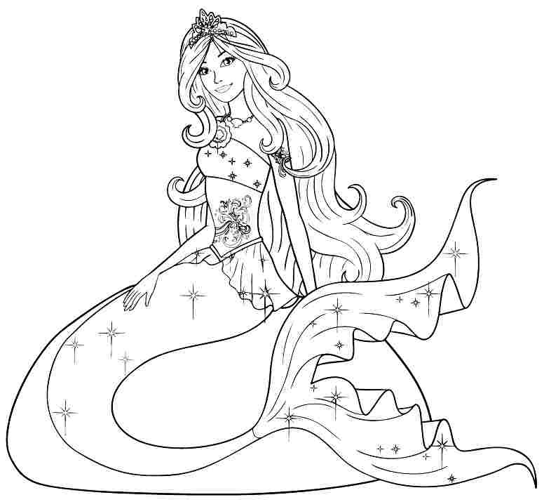 Coloring Sheets For Girls Mermairds
 barbie in the garden coloring book pages Gianfreda
